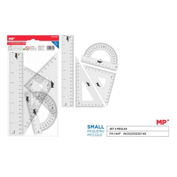 Set de 4 reglas tamaño pequeño