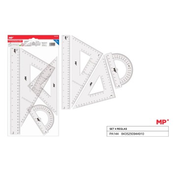 Set de 4 reglas tamaño mediano