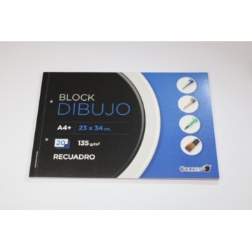 Block de dibujo con recuadro (A4+)