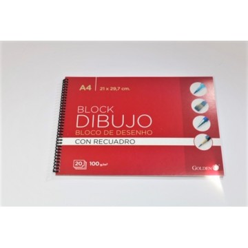 Block de dibujo con recuadro (A4)