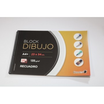 Block de dibujo con recuadro (A4+)