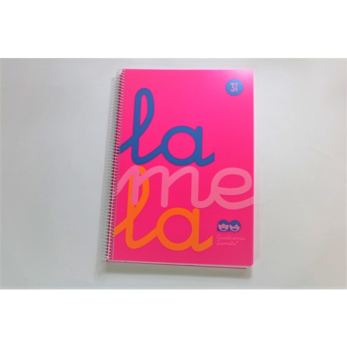 Cuaderno Lamela 3mm rosa (A4)