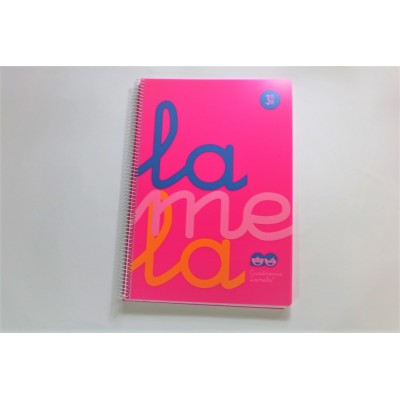 Cuaderno Lamela 3mm rosa (A4)