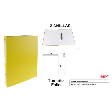 Archivador de 2 anillas amarillo