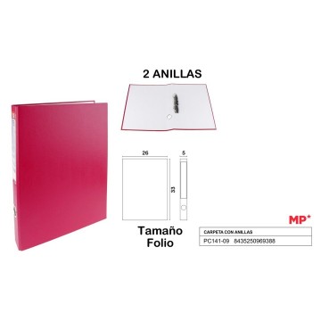 Archivador de 2 anillas burdeos