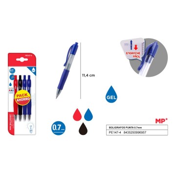 Bolígrafos de gel mini de colores