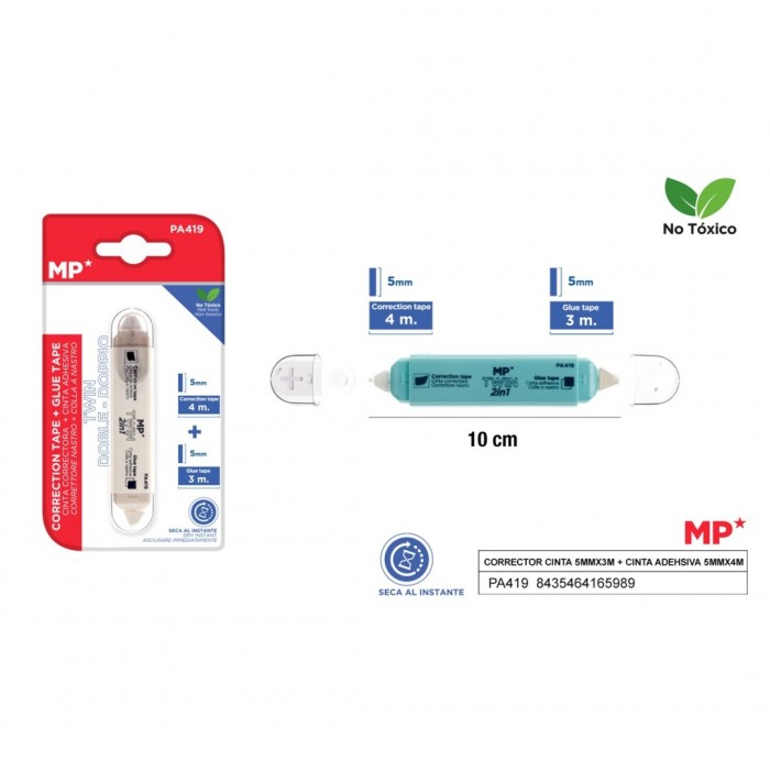 Cinta correctora y adhesiva