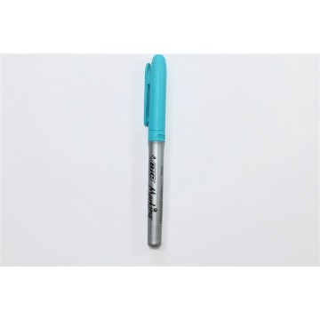 Rotulador permanente bic azul agua