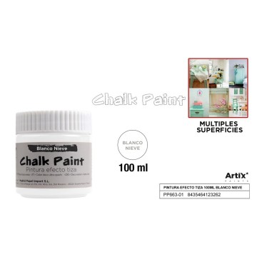 Pintura efecto tiza blanco nieve