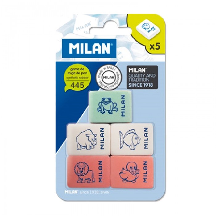 Pack de 5 borradores Milan