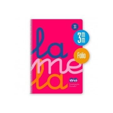 Cuaderno Lamela 3mm rosa (A4)