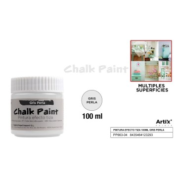 Pintura efecto tiza gris perla