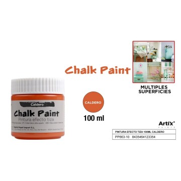 Pintura efecto tiza caldero