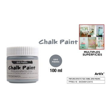 Pintura efecto tiza gris piedra