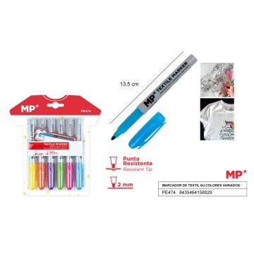 Pack de marcadores textiles colores