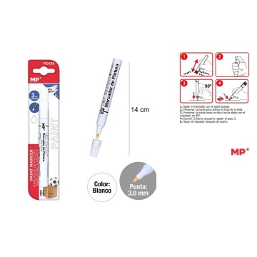 Marcador de pintura blanco 3 mm