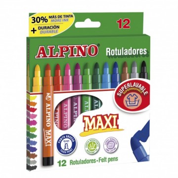 Pack rotuladores Alpino 12U Maxi
