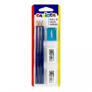 Set lápices HB2 con goma y sacapuntas