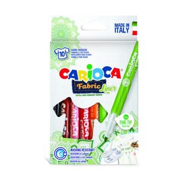 Pack 10 Rotuladores Carioca textil finos