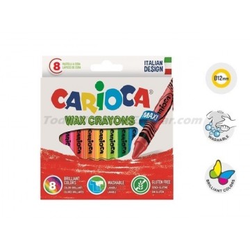 Pack de 8 maxi ceras circulares Carioca