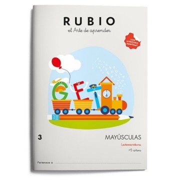 Cuaderno Rubio mayúsculas lectoescritura nº3